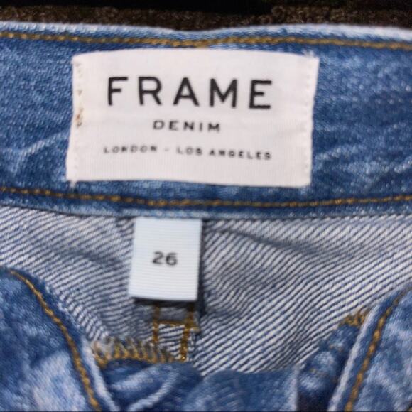 FRAME Le Mini Denim Skirt Ryde Wash 26 - Picture 9 of 9